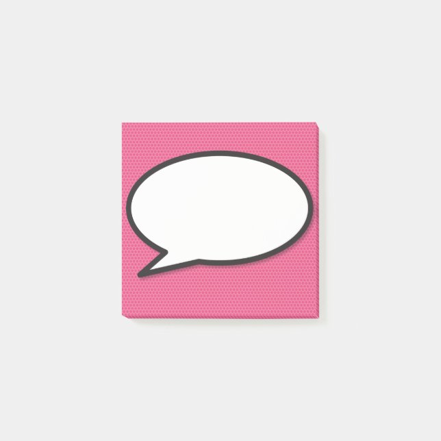 Post-it® Bande dessinée drôle de bulle de dialogue moderne  (Devant)