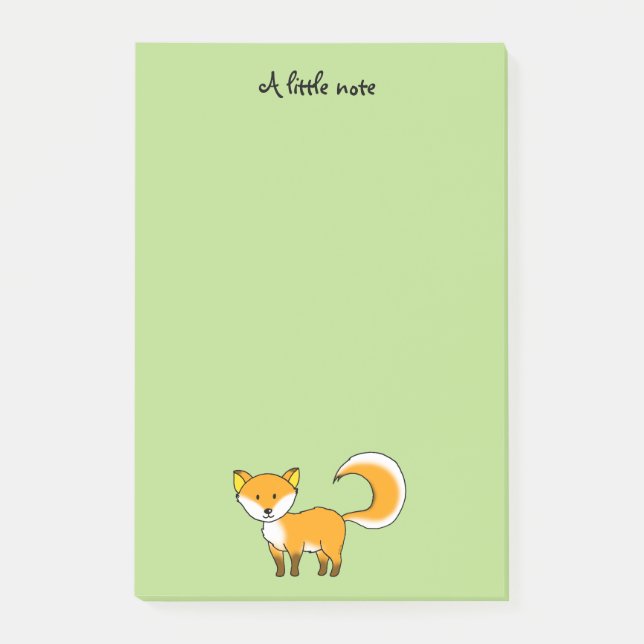 Post-it® bande dessinée mignonne d'animal de forêt de (Devant)