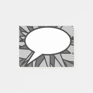 Post-it® Bande dessinée noir et blanc amusant Livre Voix Bu