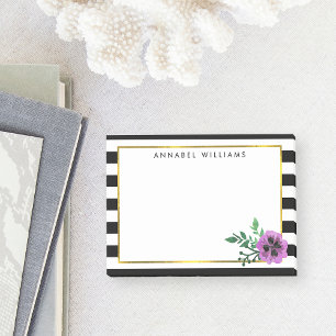Post-it® Bande noire et Pansy pourpre