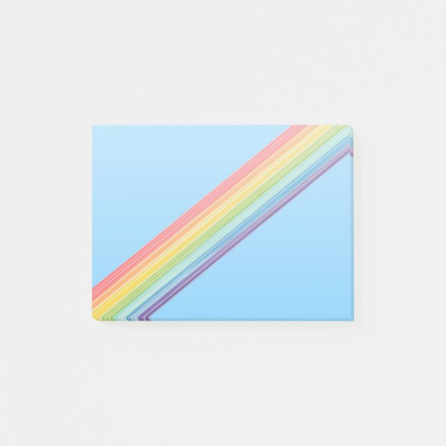 Post-it® Bandes arc-en-ciel diagonales (Devant)
