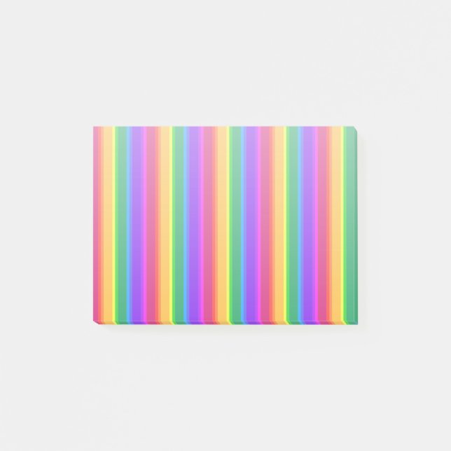 Post-it® Bandes arc-en-ciel irrégulières (Devant)