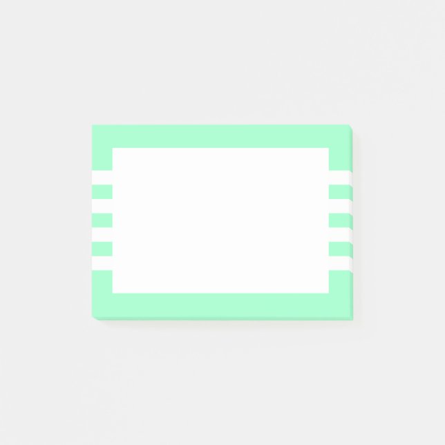 Post-it® Bandes blanches modernes vert menthe (Devant)