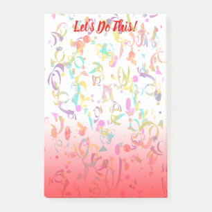 Post-it® Bandes Confetti Colorées Et Modèle Dégradé Rou