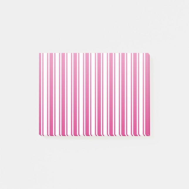 Post-it® Bandes de bonbons cerises et blanches (Devant)