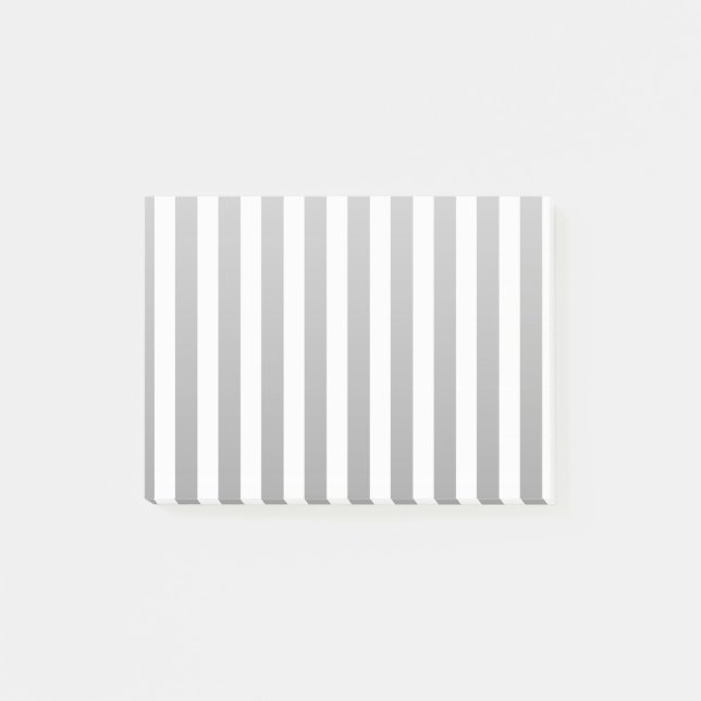 Post-it® Bandes de bonbons grises et blanches (Devant)
