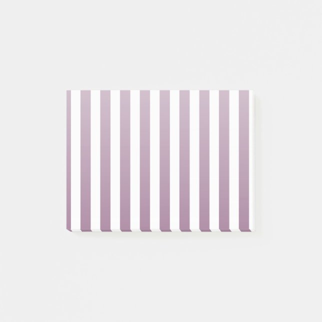 Post-it® Bandes de bonbons mauves et blanches (Devant)