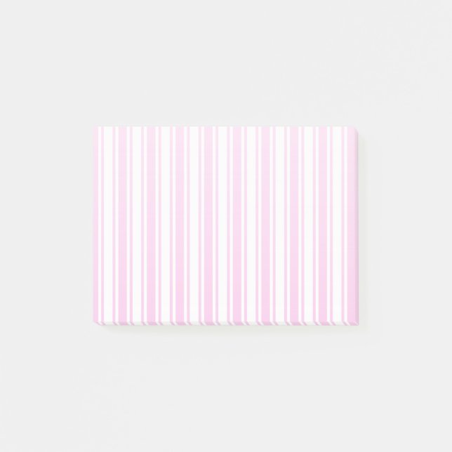 Post-it® Bandes de bonbons rose clair et blanc (Devant)