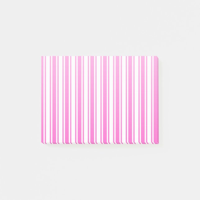 Post-it® Bandes de bonbons roses et blancs chauds (Devant)