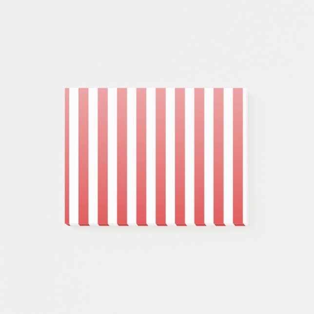 Post-it® Bandes de bonbons rouges et blancs (Devant)