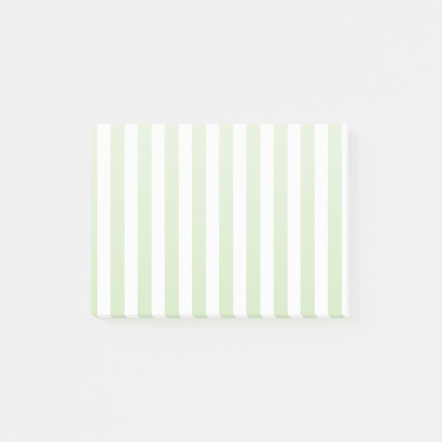 Post-it® Bandes de bonbons vert pâle et blanc (Devant)