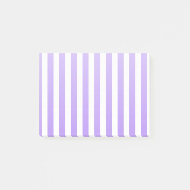 Post-it® Bandes de bonbons violettes et blanches (Devant)