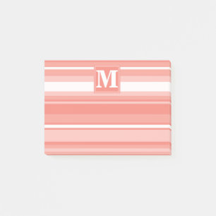 Post-it® Bandes de corail monogramme