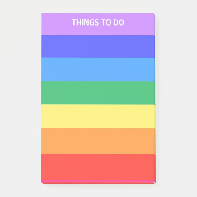 Post-it® Bandes de couleur arc-en-ciel Choses à faire (Devant)
