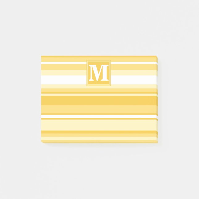 Post-it® Bandes jaunes monogrammes (Devant)