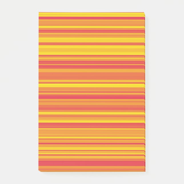 Post-it® Bandes orange rouge jaune (Devant)