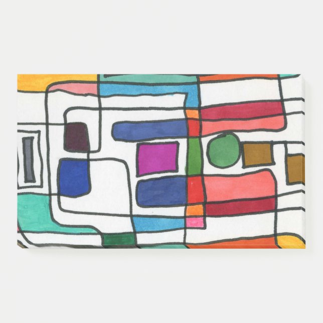 Post-it® Bandes rectangulaires chaudes et cool avec accent  (Devant)