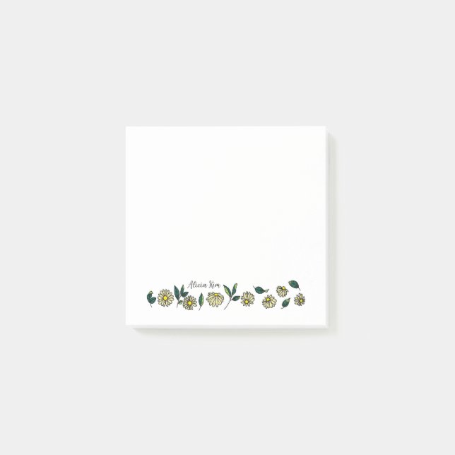 Post-it® Bannière Florale Chamomile Post-It Notes (Devant)
