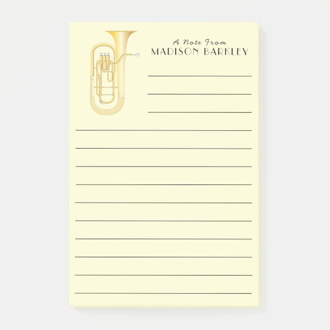 Post-it® Baritone Musician Band Teacher Post-it Notes (Devant)