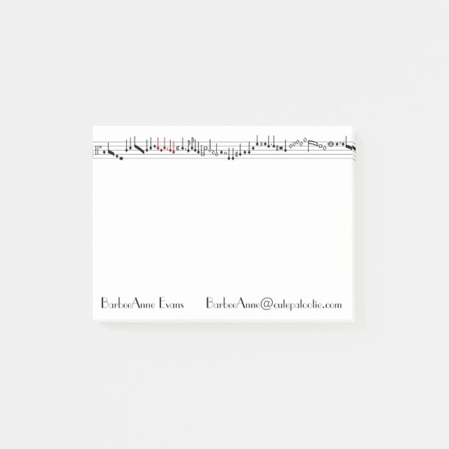 Post-it® Barre antique de musique (Devant)