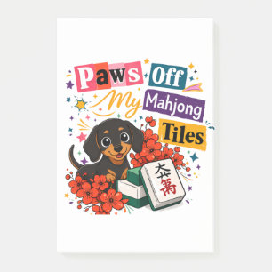 Post-it® Bas les pattes de mes tuiles de Mahjong Dachshunds