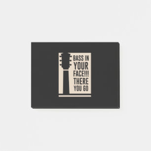 Post-it® Basse de musique de guitare dans votre visage