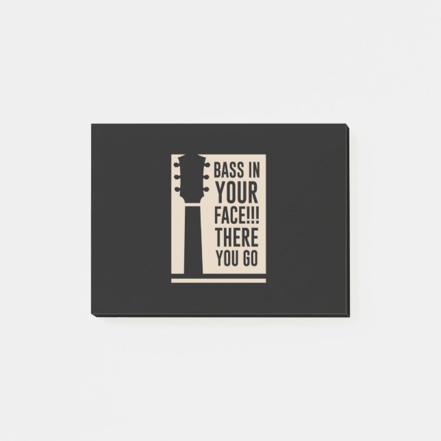 Post-it® Basse de musique de guitare dans votre visage (Devant)