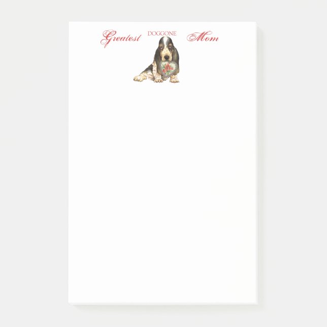 Post-it® Basset Heart Maman (Devant)