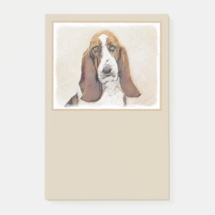 Post-it® Basset Hound Peinture - Cute Original Chien Art