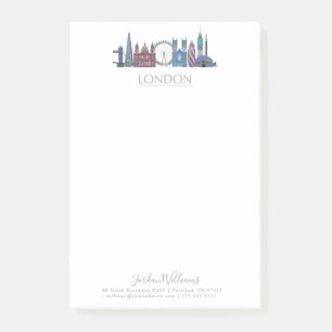 Post-it® Bâtiments colorés par horizon de Londres