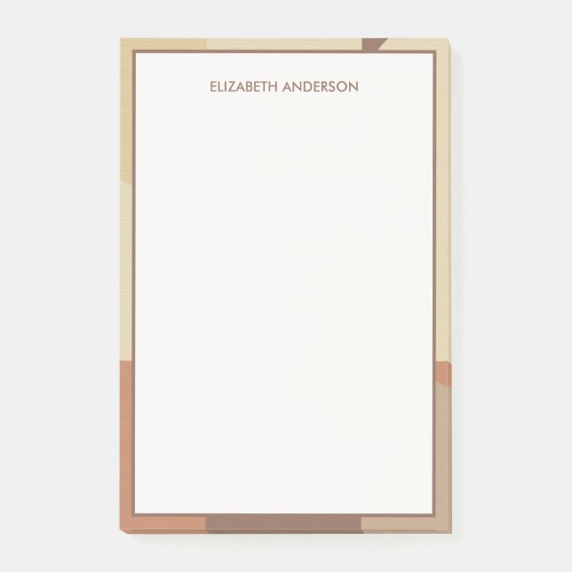 Post-it® Bauhaus Terracotta Beige Abstract Personalized (Devant)