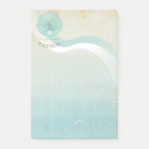 Post-it® Beach House Clam Shell Aqua Blue ID623