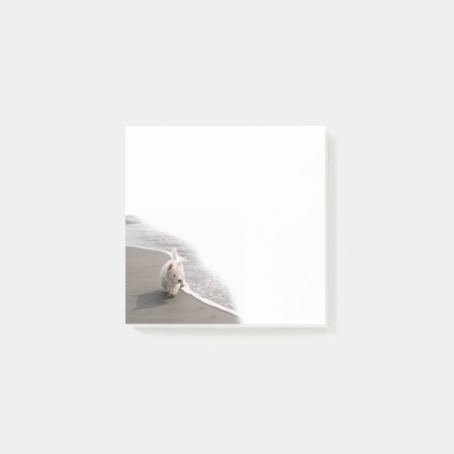Post-it® Beachcombing Westie Photo 3x3 Notes (Devant)