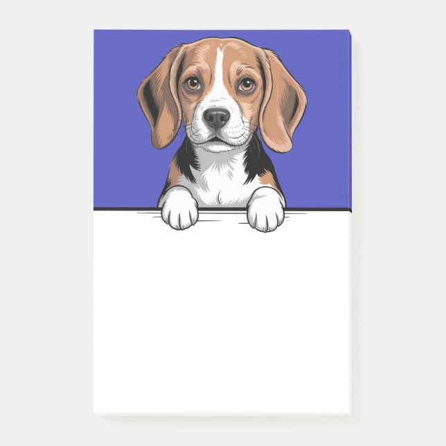Post-it® Beagle Cute Peeking Dog Lover Gifts Stationery (Devant)