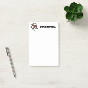 Post-it® Bear in Mind - Drôle Pun Cartoon Design Ours