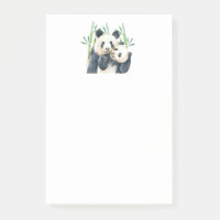 Bears Panda Cute Cuddling Aquarelle Notes post-it