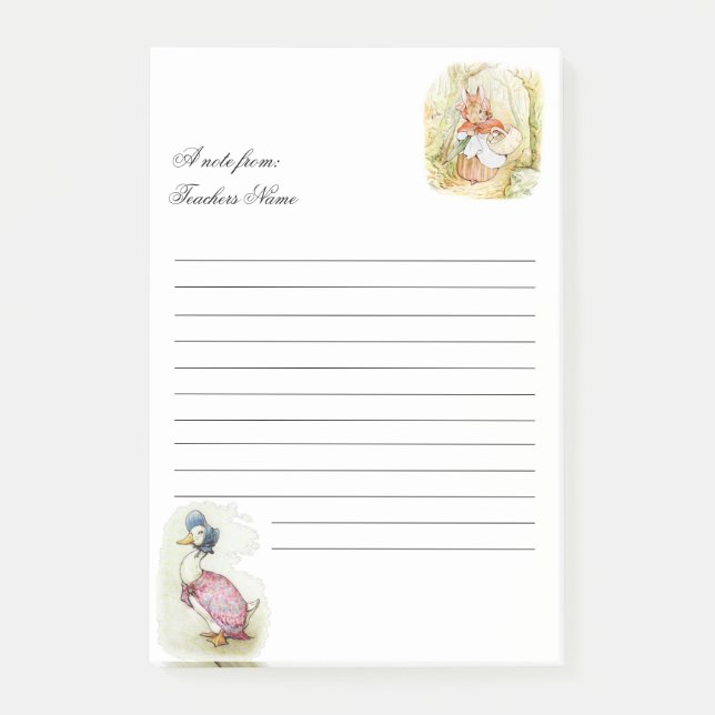 Post-it® Beatrix Potter, Jemima Puddle Duck Mme. Rabbit (Devant)