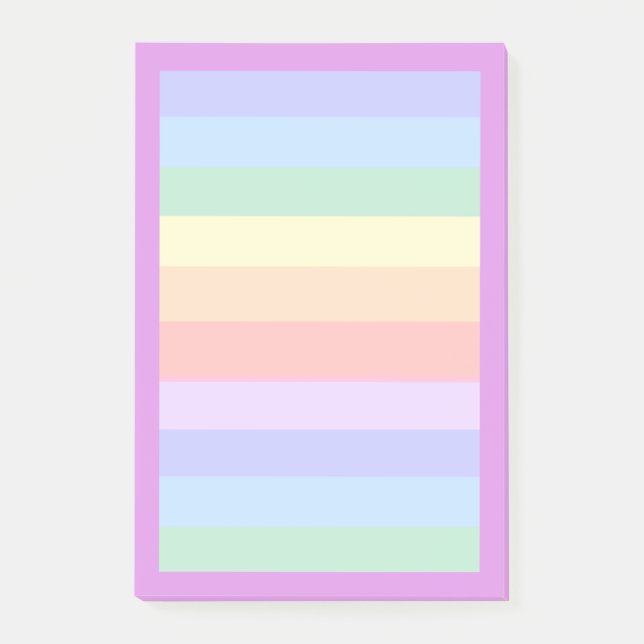 Post-it® Beau Arrière - plan Pastel Rainbow (Devant)