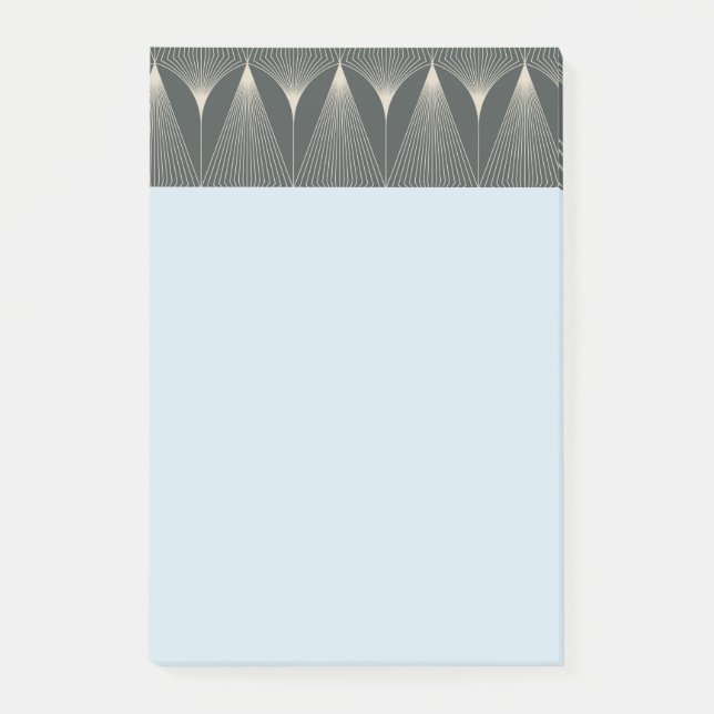 Post-it® Beau, art déco, motif, gris, beige, 1920, rétro, c (Devant)
