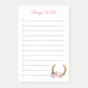 Post-it® Beau Fer à Cheval avec Fleurs Choses à Faire