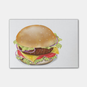 Post-it® Beau hamburger ou cheeseburger.