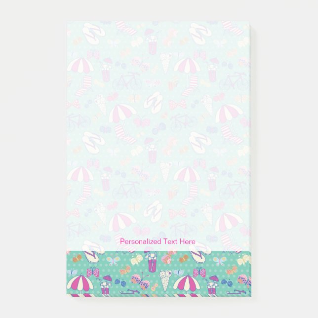 Post-it® Beau Motif aux éléments d'été (Devant)