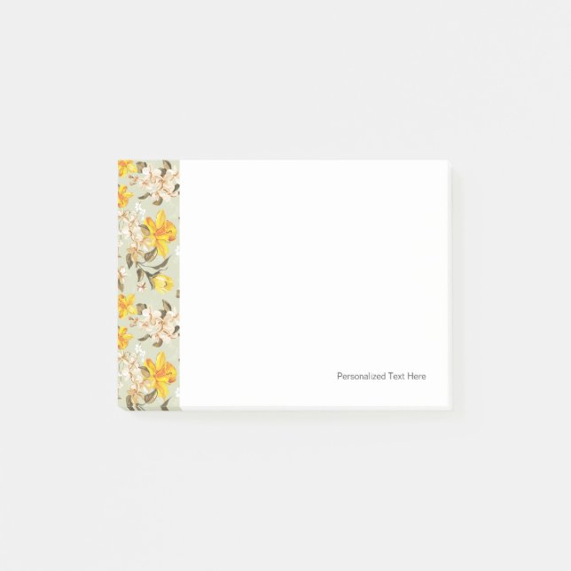 Post-it® Beau motif floral brillant (Devant)