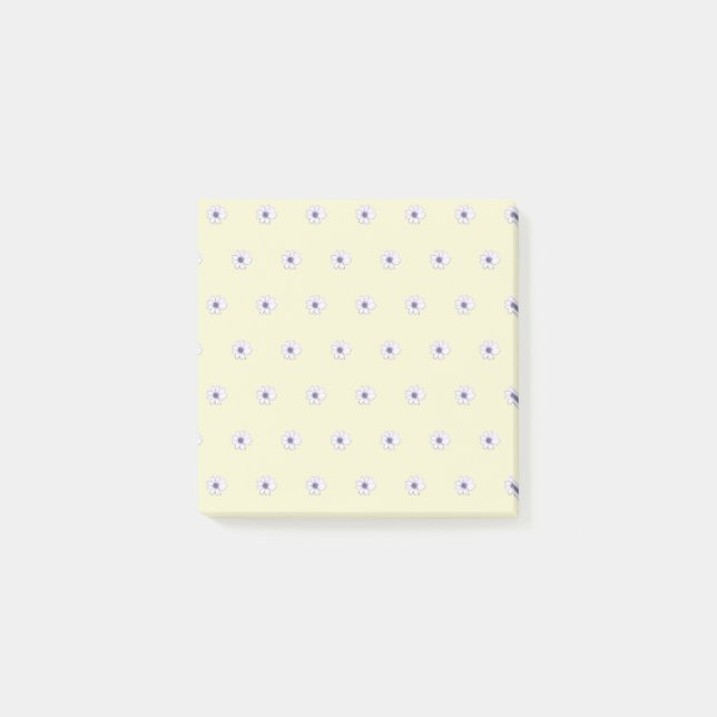 Post-it® Beau motif floral jaune clair (Devant)