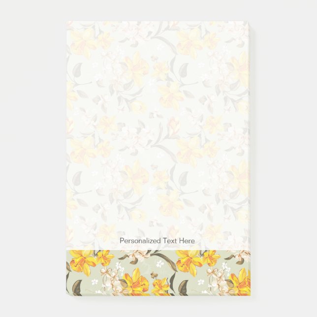 Post-it® Beau motif floral lumineux élégant (Devant)