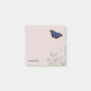 Post-it® Beau papillon bleu Morpho personnalisable