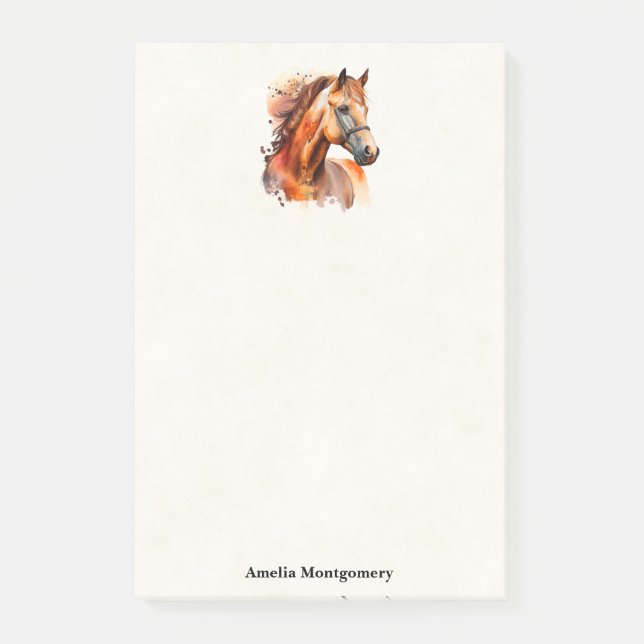 Post-it® Beau Sorrel Horse Portrait (Devant)