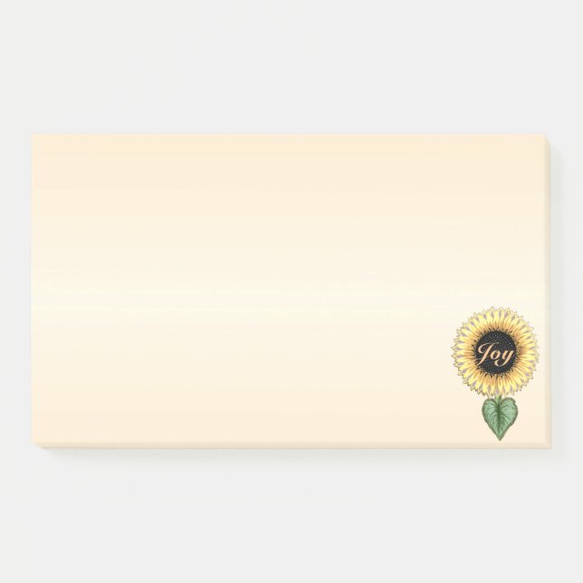 Post-it® Beau Tournesol sur Corail (Devant)