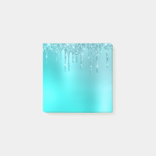 Post-it® Beaux gouttes d'parties scintillant à la menthe b