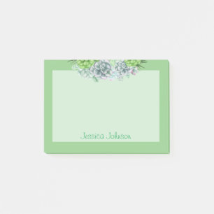 Post-it® Beaux Plantes Succulentes Amoureux Personnalisé Po